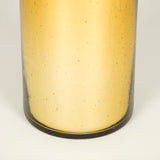 A large gold-lustre bottle-shaped glass vase converted to a lamp.