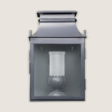 Exterior wall lantern -supplied to a standard black or dark green finish. Gilt details or bespoke paintwork can be quoted for.