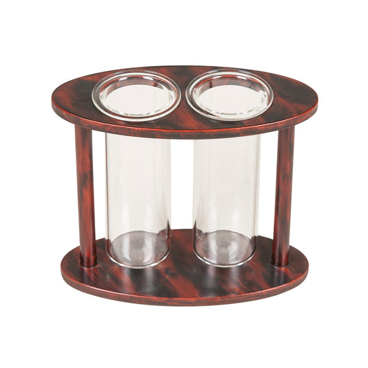 A COMPTON OVAL FLOWER HOLDER - TORTOISESHELL DARK BROWN