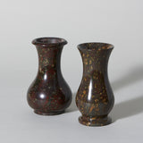 A selection of late 19th century Cornish serpentine stone vases. Varying height and shapes.