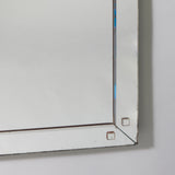 A very large rectangular mirror with border glass frame. Mid-20th century.