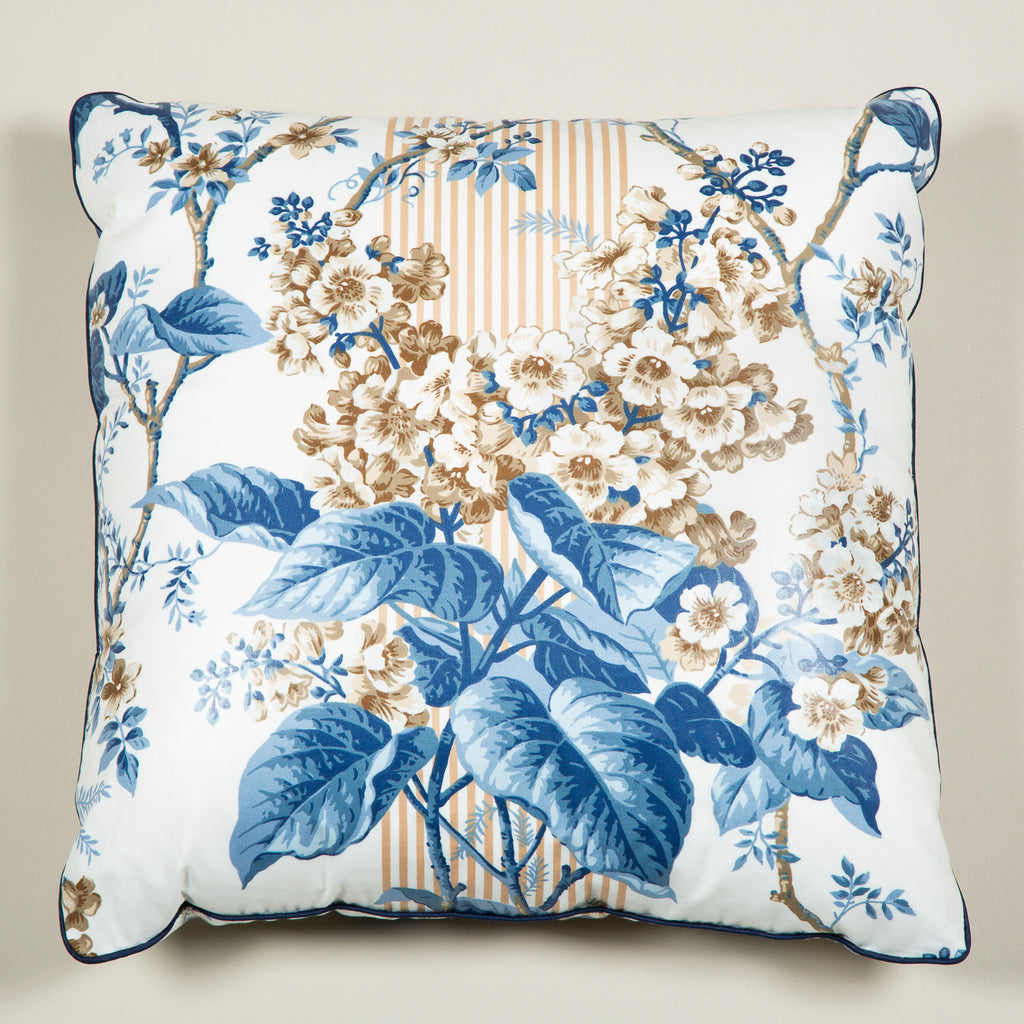 4 cushion collection - Blue With Seaweed, Cushion / Throw Pillow — FabFunky