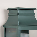 Exterior wall lantern -supplied to a standard black or dark green finish. Gilt details or bespoke paintwork can be quoted for.
