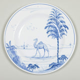 Blue and white hand-painted  and hand-made plates depicting exotic animals within a landscape. Tin glazed earthenware produced faithfully to 17th century methods.  Six designs available - price per item not for the set.
