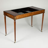 A very elegant, well proportioned Louis XVI period mahogany tric trac table with brass mounts. French circa. 1790.