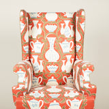 The Lancaster Wing Armchair. Made to order  in the fabric of your choice.