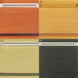 A SIMPLE PAINTED WOODEN WALL BRACKET WITH ADDED LINE DETAIL