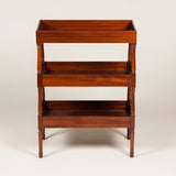 A rectangular three tier table in Brazilian mahogany. Made to order. Bespoke size available upon request.