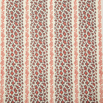 Sibyl Colefax & John Fowler 'Leopard Stripe Red' wallpaper.