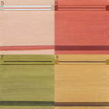 A SIMPLE PAINTED WOODEN WALL BRACKET WITH ADDED LINE DETAIL