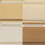A SIMPLE PAINTED WOODEN WALL BRACKET WITH ADDED LINE DETAIL