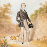An early Victorian painting of a young man and his dog.    J.F.H.L.