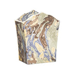 A FINE CARTONNAGE PENCIL HOLDER IN MARBLEISED PAPERS.