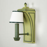 Chatsworth Wall Light in a dragged finish and with bespoke half-shades. Bespoke finishes also available by quotation.