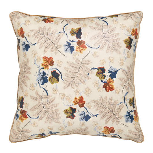 A PAIR OF SQUARE CUSHIONS MADE UP IN HAMPTON CHINTZ.