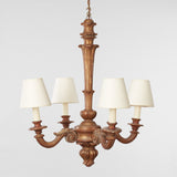 A SMALL FOUR BRANCH PARCEL GILT CHANDELIER, MID-19TH CENTURY, PROBABLY CONTINENTAL, REWIRED.