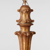 A SMALL FOUR BRANCH PARCEL GILT CHANDELIER, MID-19TH CENTURY, PROBABLY CONTINENTAL, REWIRED.