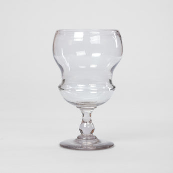 A PAIR OF LARGE, LATE 19TH CENTURY STEMMED APOTHECARY GLASS VASES.