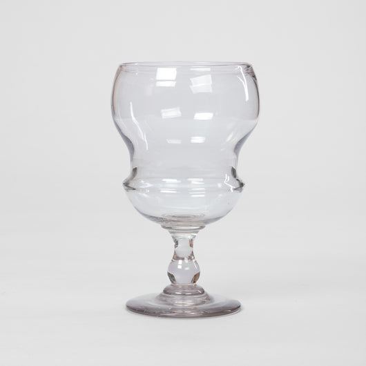 A PAIR OF LARGE, LATE 19TH CENTURY STEMMED APOTHECARY GLASS VASES.
