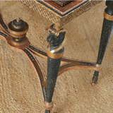 A FINE SWEDISH LATE GUSTAVIAN EMPIRE PERIOD GILT AND MARBLE CONSOLE TABLE.