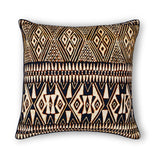 A SET OF SIX SQUARE CUSHION MADE UP IN AN ANTIQUE BATIK TEXTILE