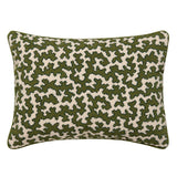 A PAIR OF HANDSTICHED NEEDLEPOINT PANELS OF SQUIGGLE MOSS MADE UP AS CUSHIONS.