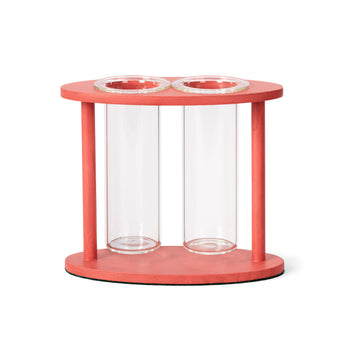 A COMPTON OVAL FLOWER HOLDER - DARK PINK