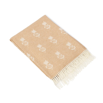 THE 90TH ANNIVERSARY BERKELEY SPRIG LAP RUG CAMEL