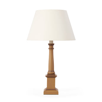 SMALL WOODEN COLUMN LAMP