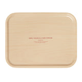 A MEDIUM BIRCH VENEER TRAY WITH A CLASSIC PRINT DESIGN