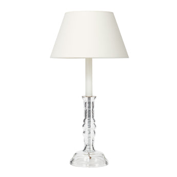 QUEEN ANNE GLASS LAMP.