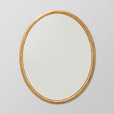 LARGE OVAL GILTWOOD MIRROR.