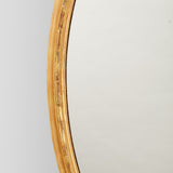 LARGE OVAL GILTWOOD MIRROR.
