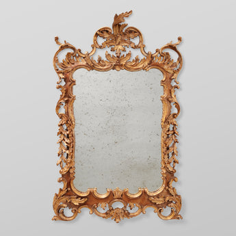 RECTANGULAR GILTWOOD MIRROR.