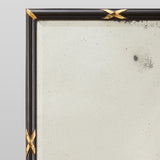 SMALL EBONISED MIRROR.