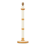TURNED WOODEN COLUMN LAMP WITH OVAL BASE