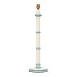 TURNED WOODEN COLUMN LAMP WITH OVAL BASE