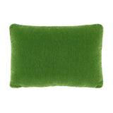 A rectangular cushion faced with green mohair velvet backed in blue wool. £272 inc vat.
