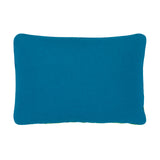 A rectangular cushion faced with green mohair velvet backed in blue wool. £272 inc vat.