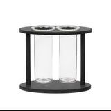 A COMPTON OVAL FLOWER HOLDER - BLACK