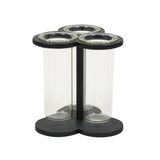 A COMPTON TREFOIL FLOWER HOLDER - BLACK
