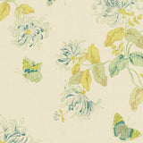 Sibyl Colefax & John Fowler 'Honeysuckle Lime Green' printed fabric.