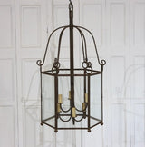 A VERY LARGE MID-20TH CENTURY HEXAGONAL SPANISH LANTERN.
