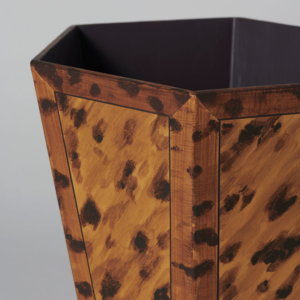Tortoise Shell Paper Folder A HEXAGONAL WASTE PAPER BIN - TORTOISESHELL – Sibyl Colefax & John Fowler