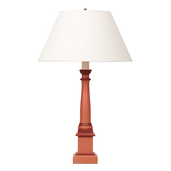 LARGE WOODEN COLUMN LAMP