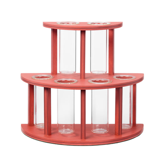 A TWO-TIER FLOWER HOLDER - IN PINK