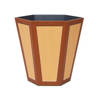 A HEXAGONAL WASTE PAPER BIN - PAINT CHART COLOUR NO.8