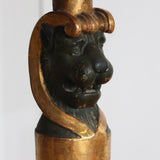 A FINE SWEDISH LATE GUSTAVIAN EMPIRE PERIOD GILT AND MARBLE CONSOLE TABLE.