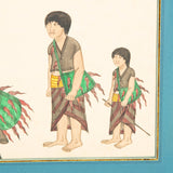 Three Indonesian watercolours of family scenes. 19th or early 20th century. £465.00 each.