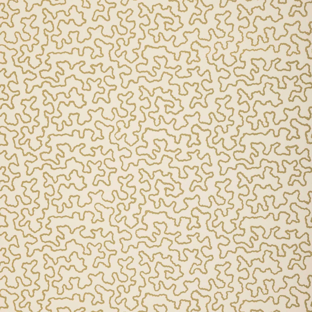 Sibyl Colefax & John Fowler 'Squiggle Silhouette Caramel' Wallpaper